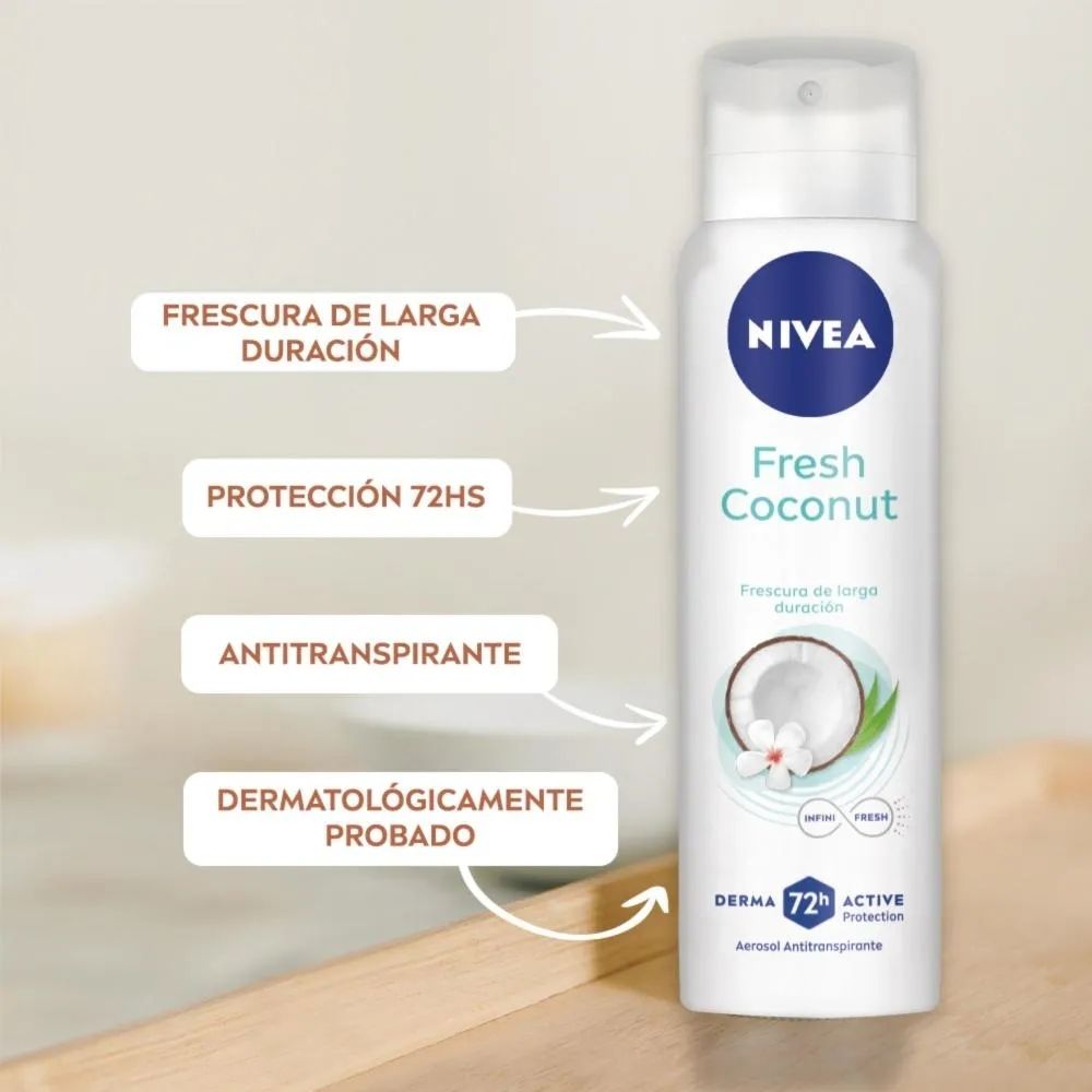 Antitranspirante Nivea Fresh Coconut 150 ml - Imagen 2