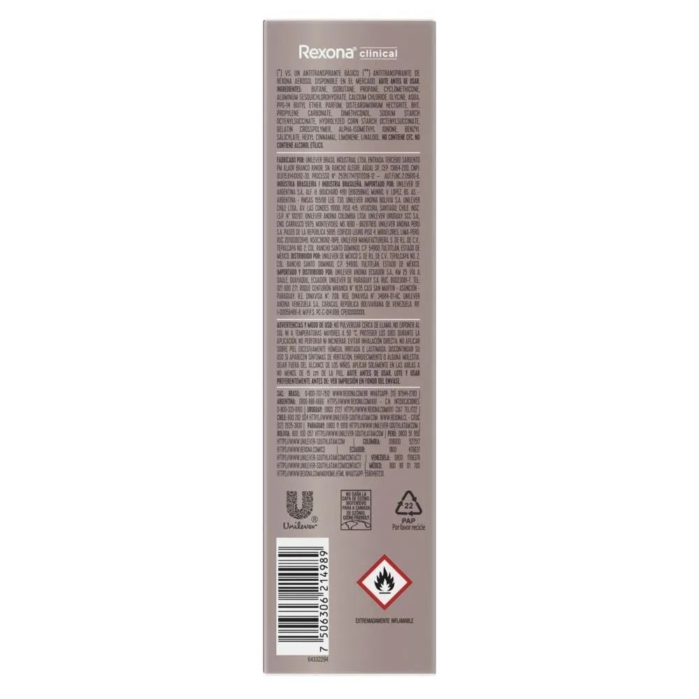Antitranspirante Rexona Clinical Classic 150 ml - Imagen 2