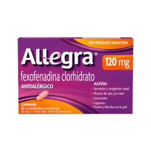 Antialérgico Allegra 120 mg x 10 comprimidos