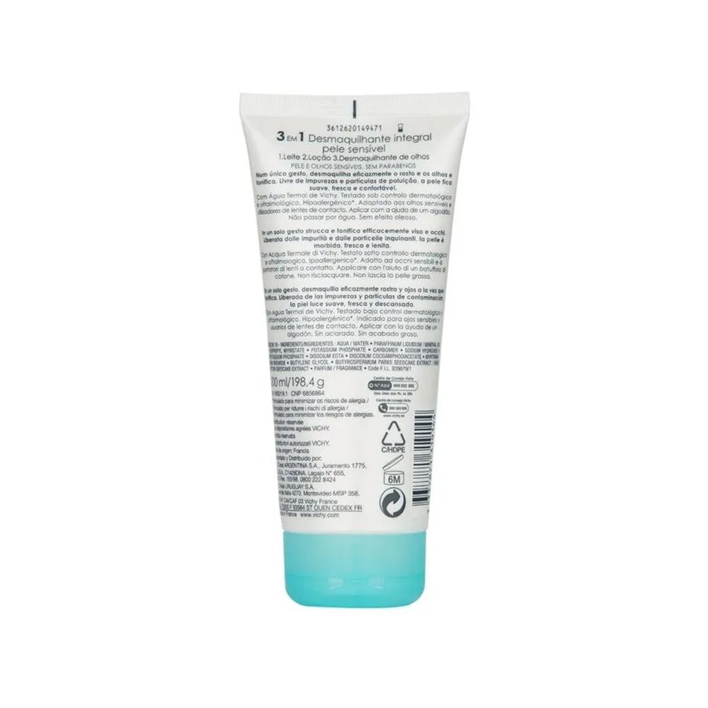 Desmaquillante Integral 3 en 1 Vichy Pureté Thermale 200 ml - Imagen 2