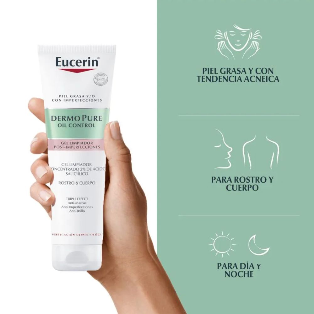 Gel Limpiador Eucerin DermoPure Triple Effect 150 ml - Imagen 3