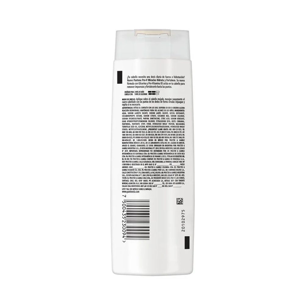 Shampoo Pantene Pro-V Miracles Hidrata y Fortalece 400 ml - Imagen 3