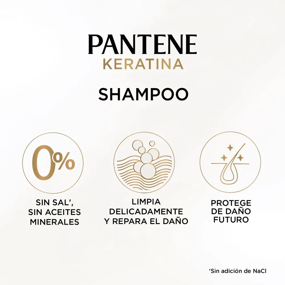 Shampoo Pantene Keratina 510 ml - Imagen 3