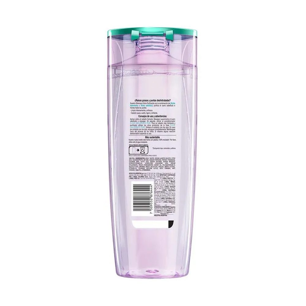 Shampoo Elvive Hialurónico Pure 750 ml - Imagen 2