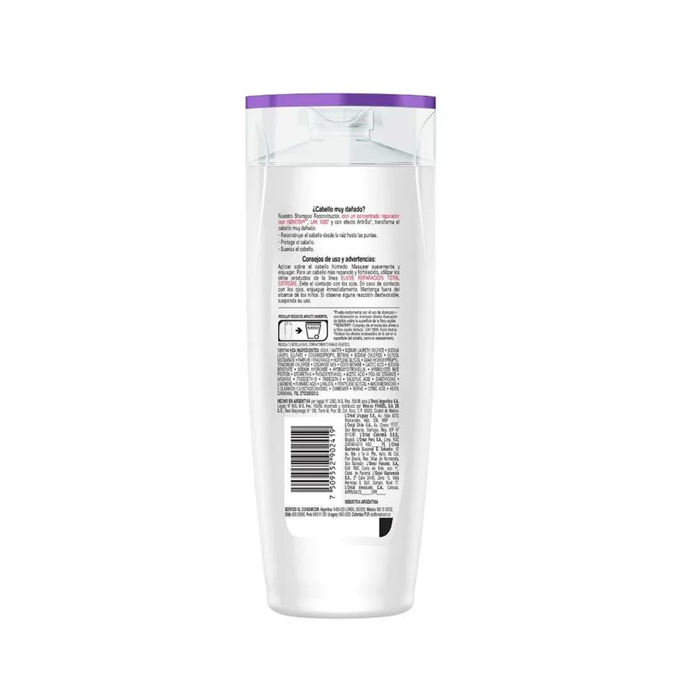 Shampoo Elvive Reparación Total Extreme 400 ml - Imagen 2