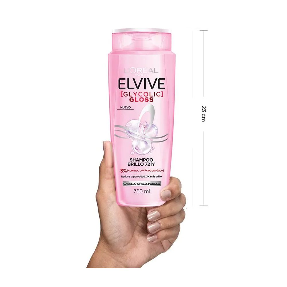 Shampoo Elvive Glycolic Gloss 750 ml - Imagen 3
