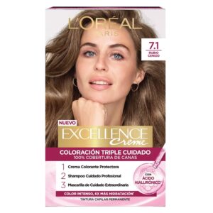 Tintura Excellence Creme 7.1 Rubio Ceniza
