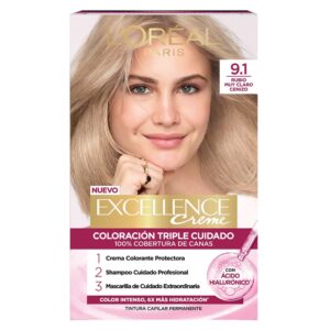 Tintura Excellence Creme 9.1 Rubio Muy Claro Ceniza