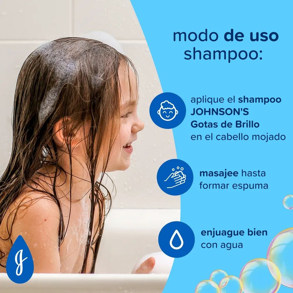 Shampoo Johnson's Baby Gotas de Brillo 200 ml - Imagen 4