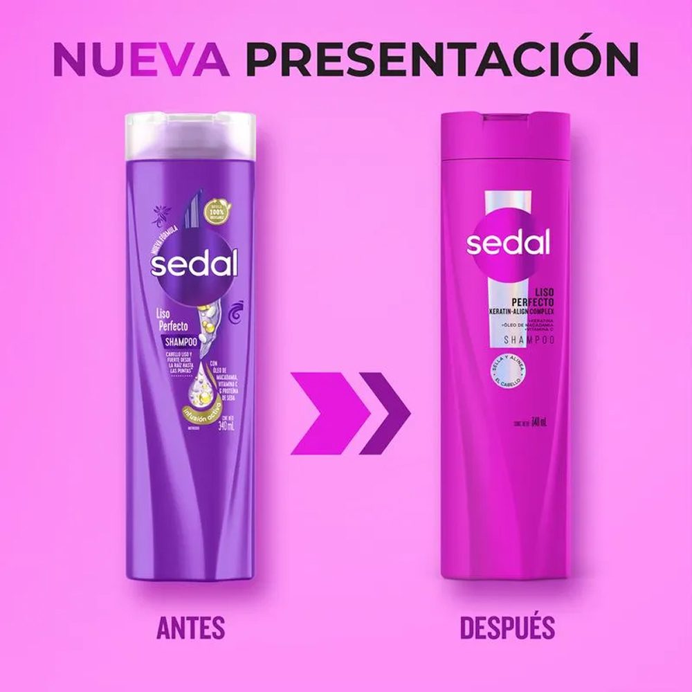 Shampoo Sedal Liso Perfecto 340 ml - Imagen 3