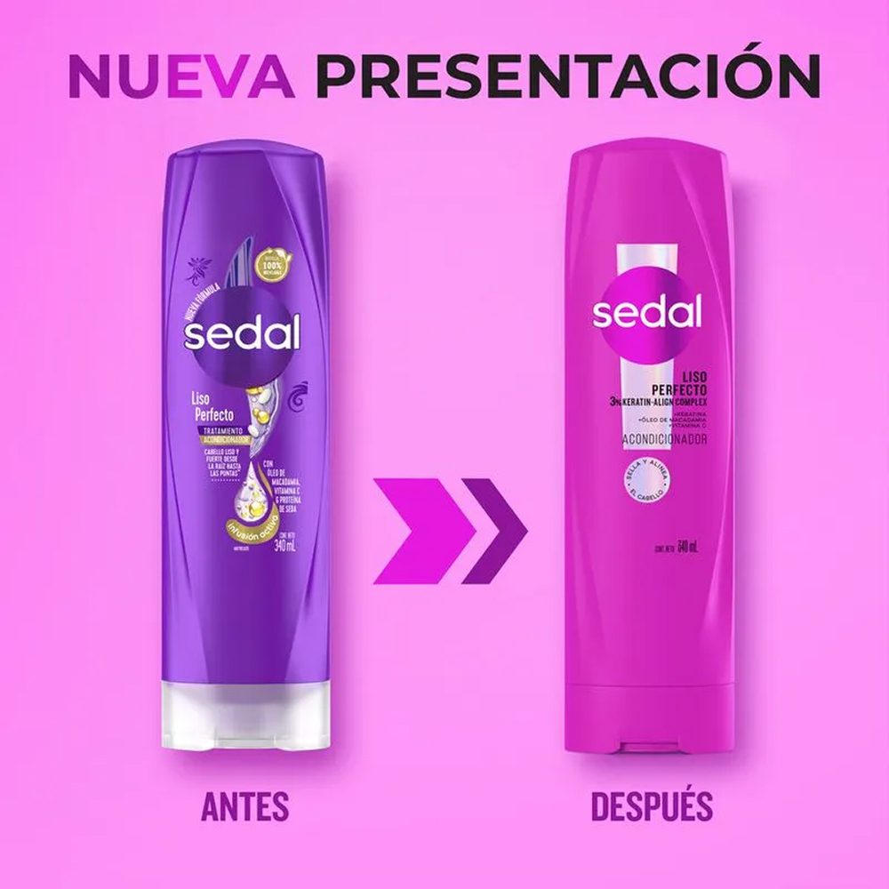 Acondicionador Sedal Liso Perfecto 340 ml - Imagen 4