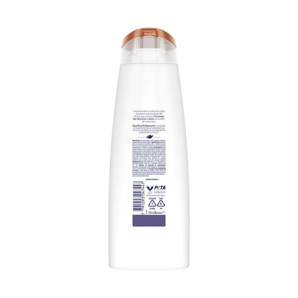 Shampoo Dove Ritual de Reparación Coco y Cúrcuma 400 ml - Imagen 2