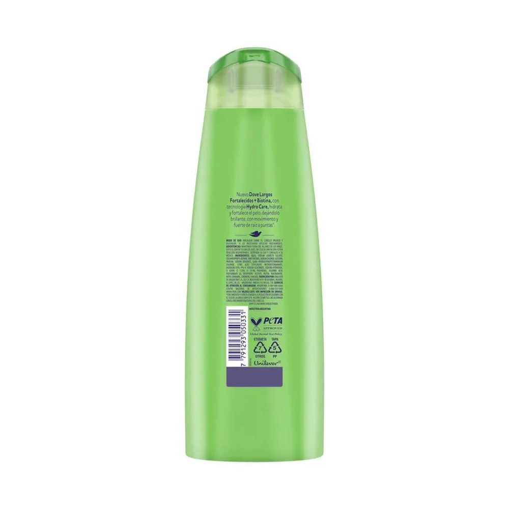 Shampoo Dove Largos Fortalecidos 400 ml - Imagen 2
