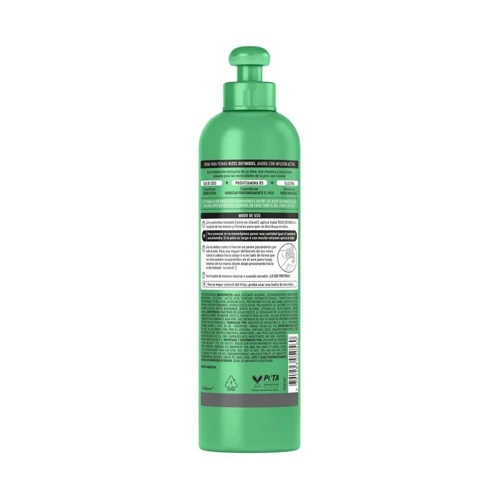 Crema para Peinar Sedal Rizos Definidos 300 ml - Imagen 2