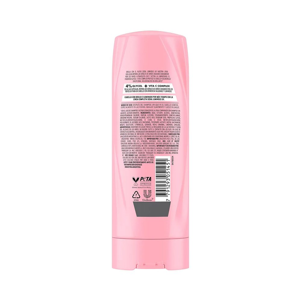Acondicionador Sedal Luminous UV 190 ml - Imagen 2