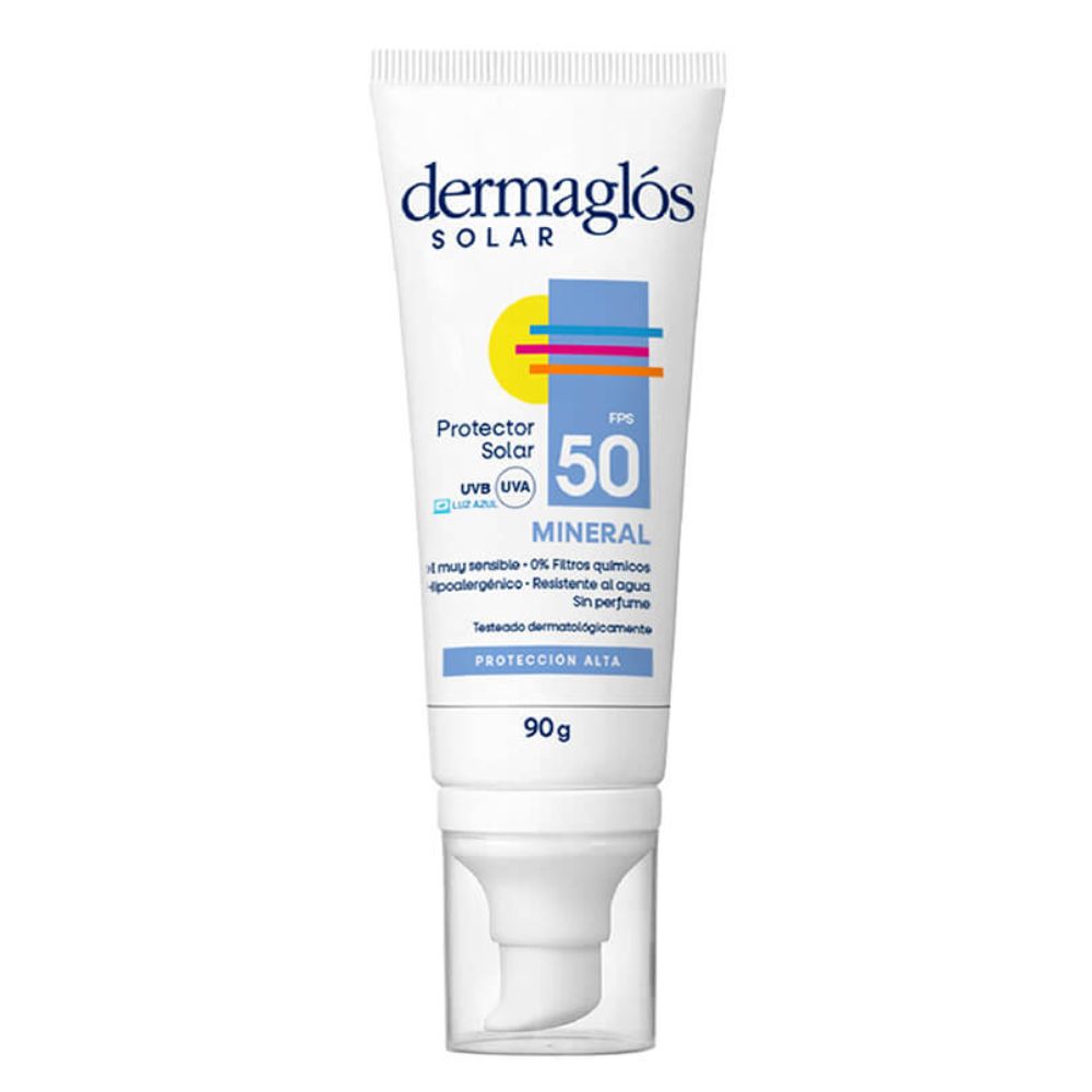 Protector Solar Dermaglos Mineral Emulsión Fps 50 90 g
