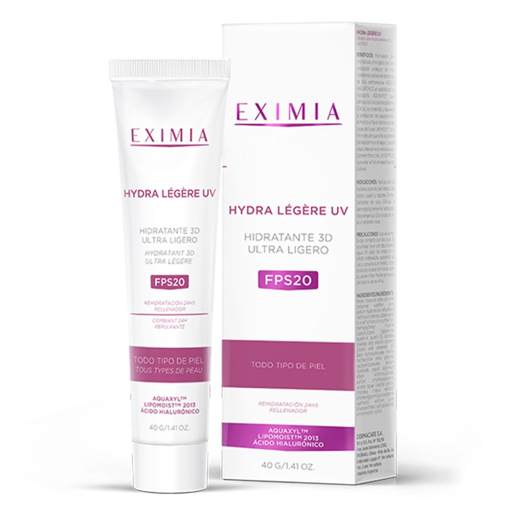 Emulsión Eximia Hydra Legere Uv Hidratante 3D Fps 20 40 g - Imagen 3