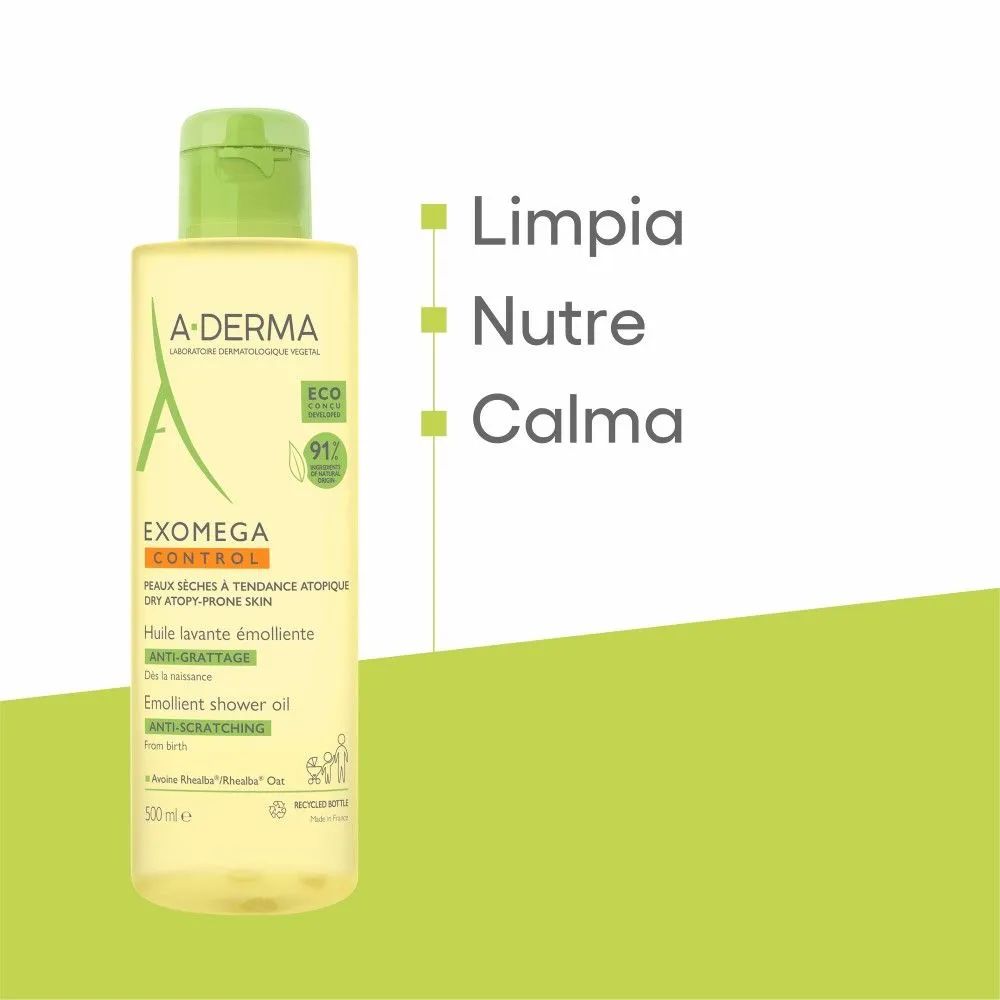 Aceite Limpiador Emoliente A-Derma Exomega Control 500 ml - Imagen 2