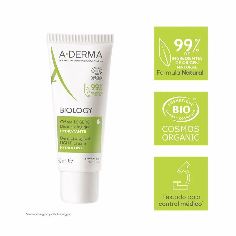 Crema Ligera A-Derma Biology 40 ml - Imagen 3