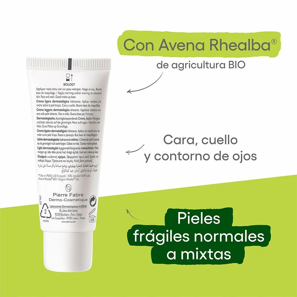 Crema Ligera A-Derma Biology 40 ml - Imagen 5