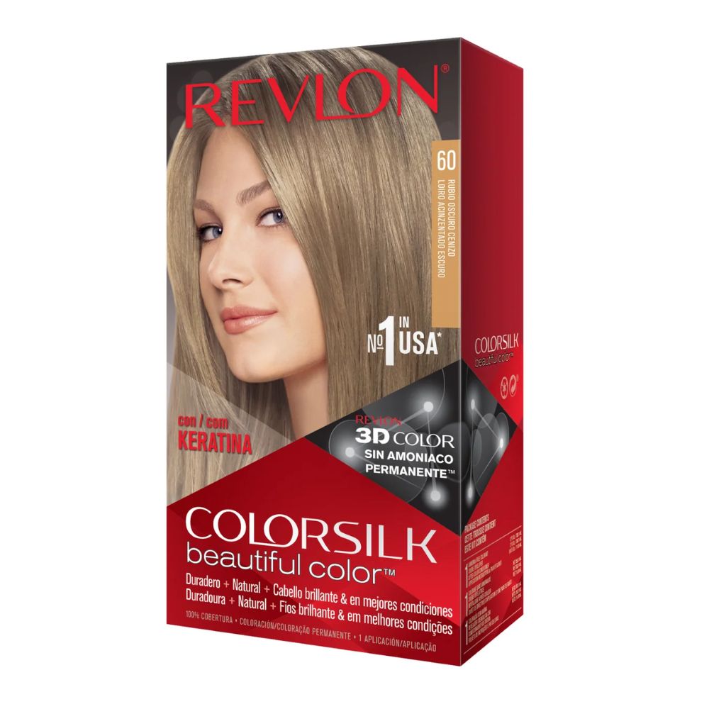 Tintura Revlon Colorsilk Beautiful Color 60 Rubio Oscuro Cenizo