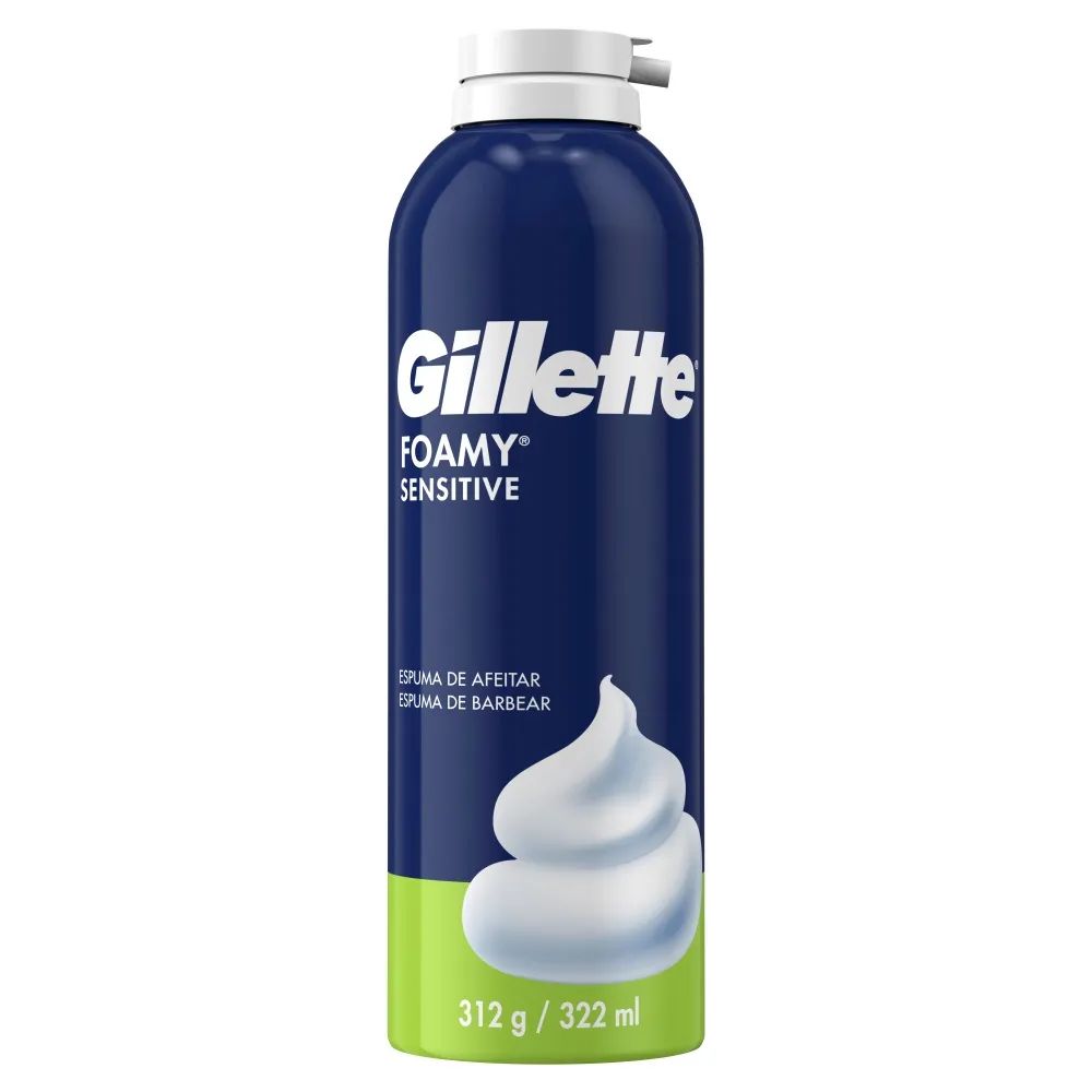 Espuma De Afeitar Gillette Foamy Sensitive 322 ml
