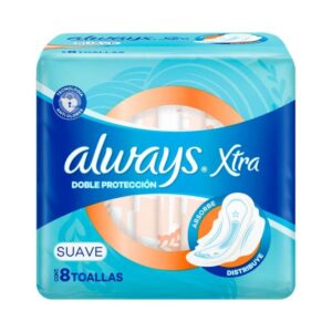 Toallas Femeninas Always Xtra Doble Protección Suave 8 u