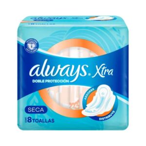 Toallas Femeninas Always Xtra Doble Protección Seca 8 u
