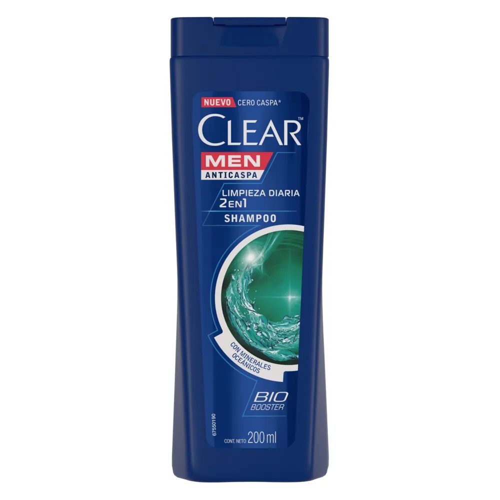 Shampoo Clear Limpieza Diaria 2 En 1 200 ml