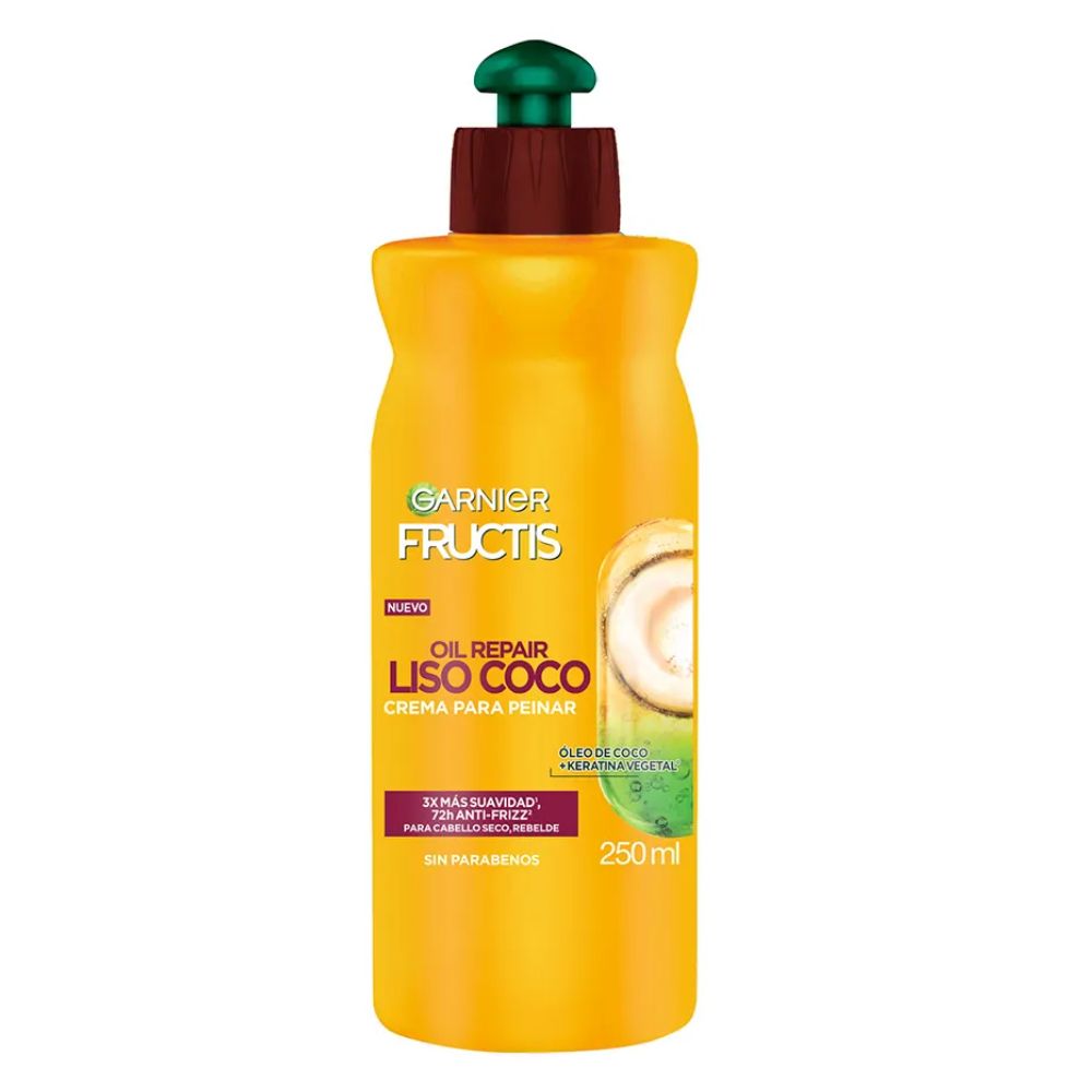 Crema Para Peinar Garnier Fructis Oil Repair Liso Coco 250 ml