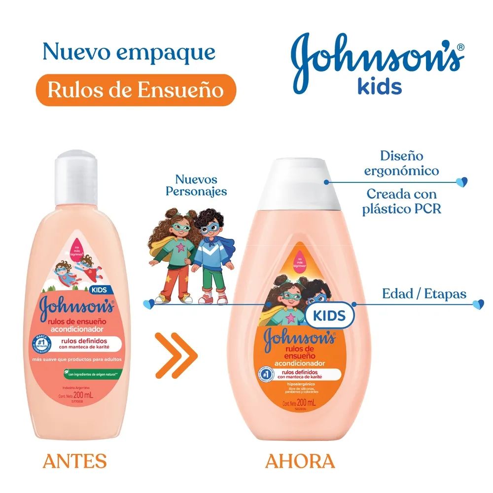 Acondicionador Johnson's Baby Rulos De Ensueño 200 ml - Imagen 2