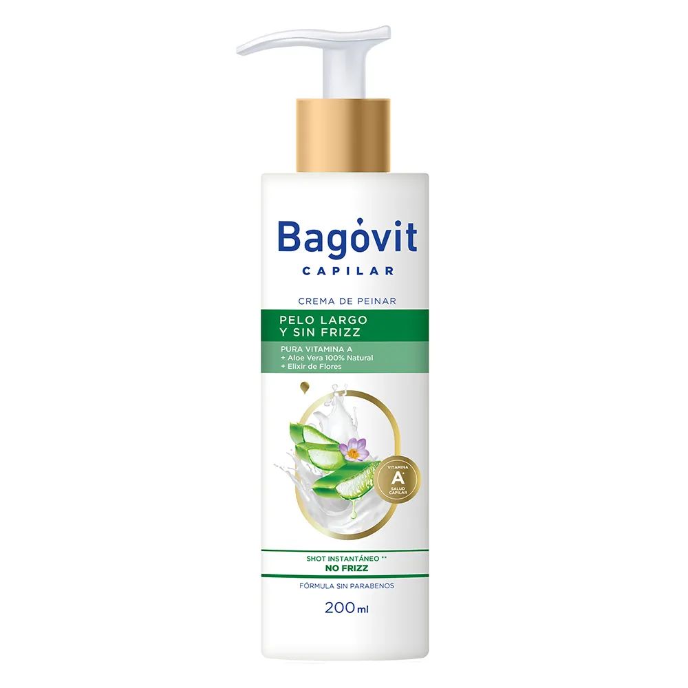 Crema Para Peinar Bagóvit Pelo Largo Y Sin Frizz 200 ml