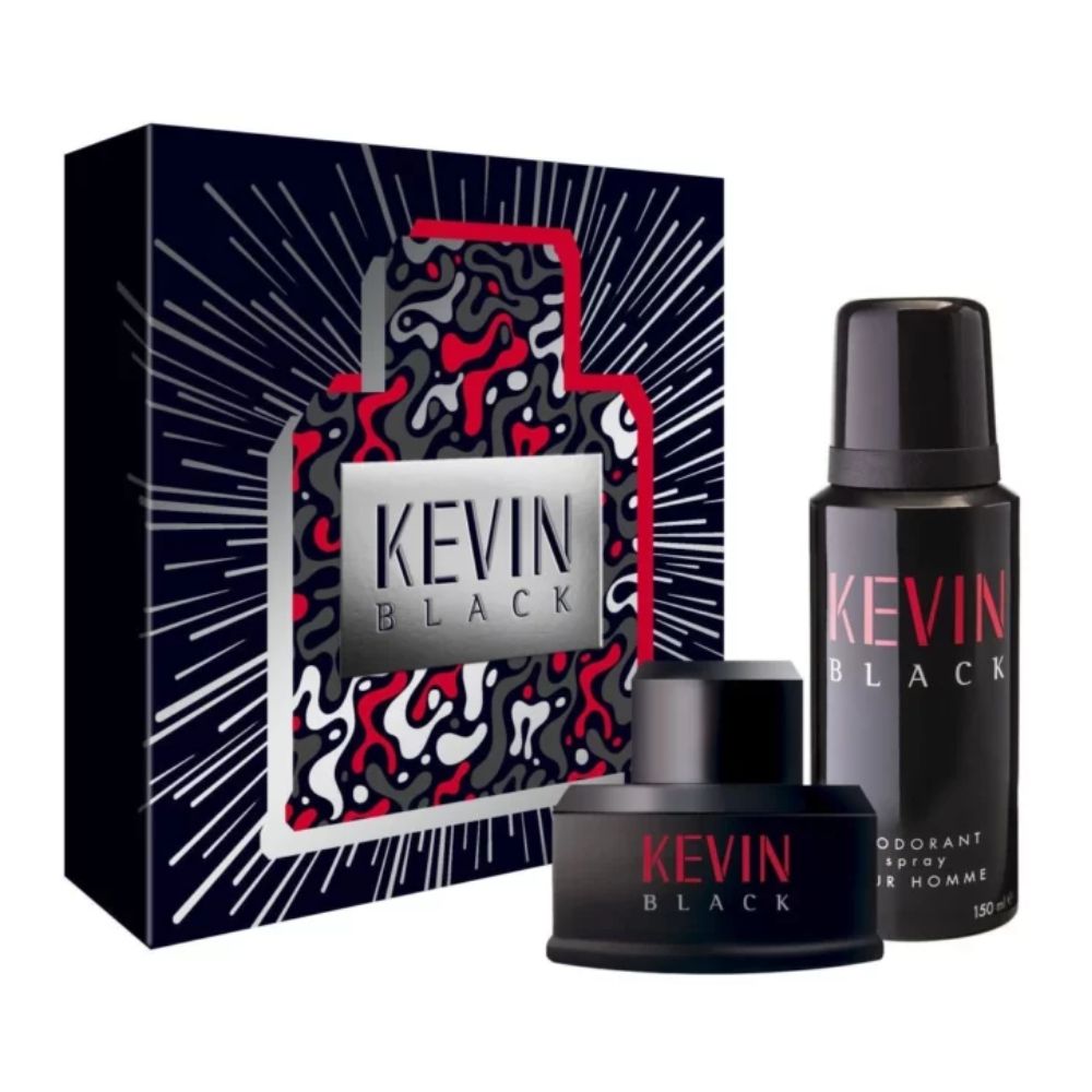 Set Perfume Kevin Black Edt 60 ml + Desodorante 150 ml