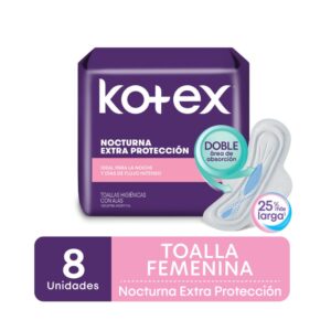 Alternative view of Toallas Femeninas Kotex Nocturna Extra Proteccion C/Alas 8 u