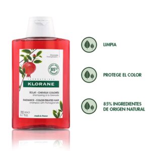 Alternative view of Shampoo Klorane Fijador Y Protector Del Color Granada 200 ml