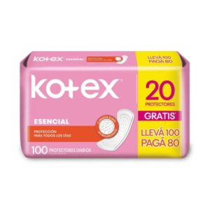 Protectores Diarios Kotex Cuidado Esencial 100 u