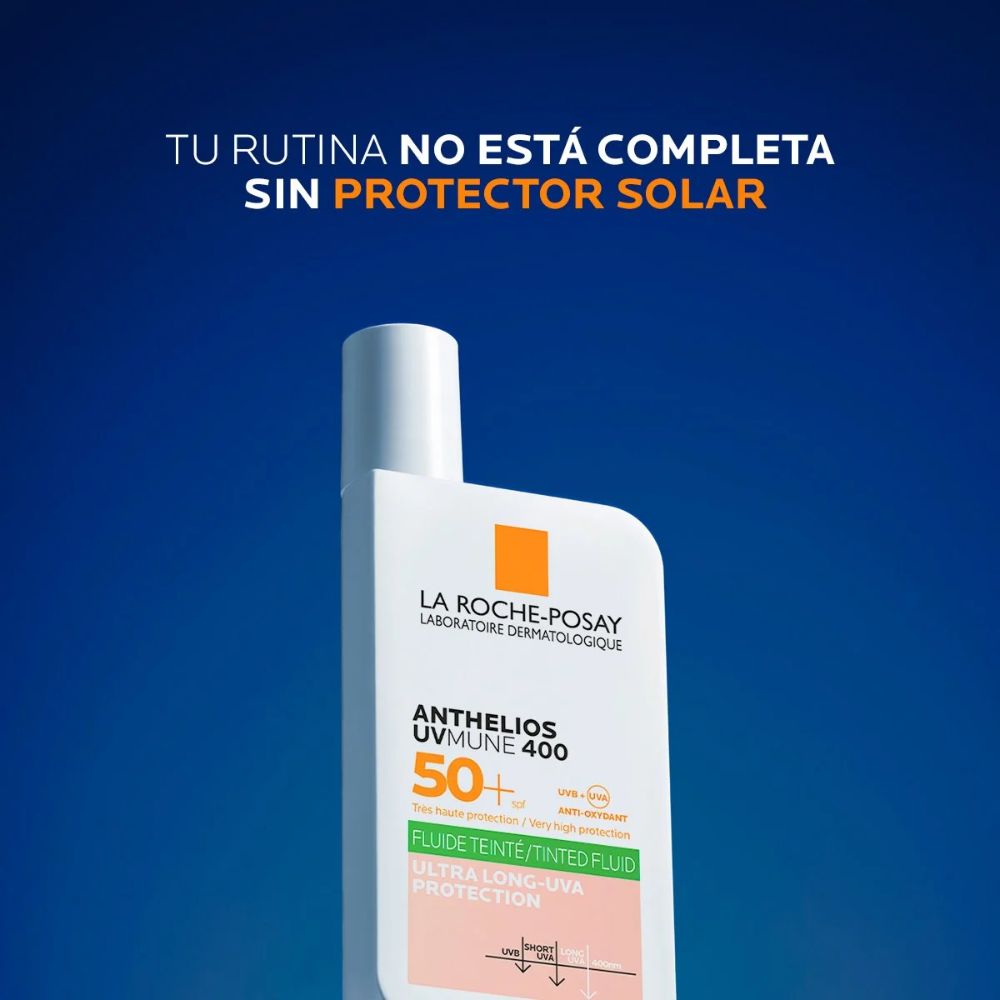 Protector Solar La Roche-Posay Anthelios Oilcont Fluido Color Fps 50 50 ml - Imagen 3