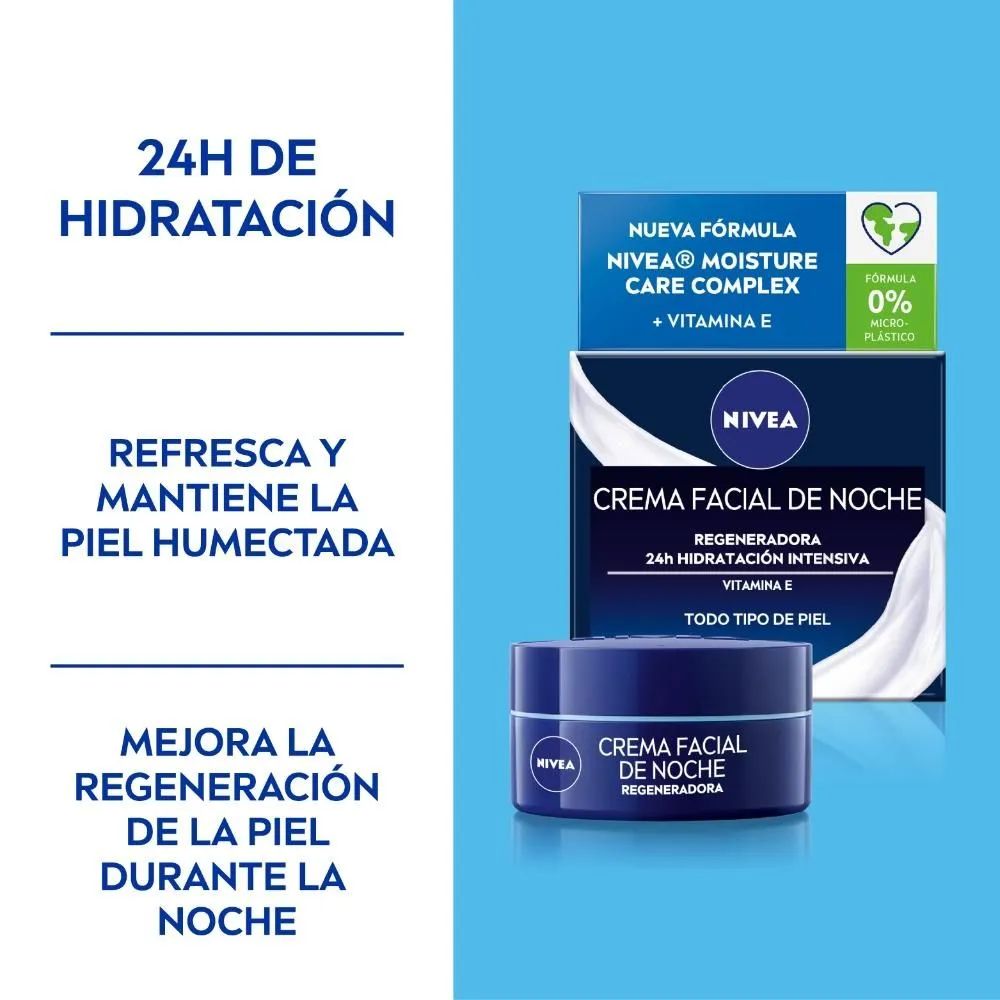 Crema Facial Nivea Essencials Regeneradora De Noche 50 g - Imagen 4