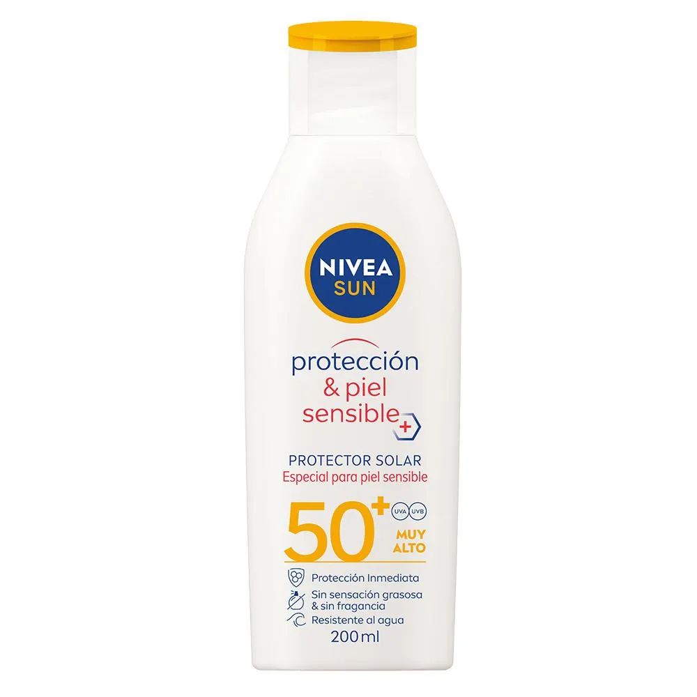 Protector Solar Nivea Sun Protección Y Piel Sensible Fps 50 200 ml