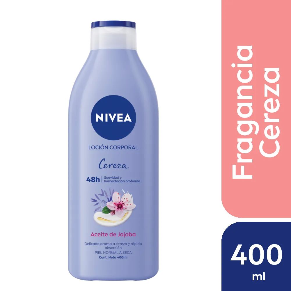 Loción Corporal Nivea Cereza Y Aceite De Jojoba 400 ml - Imagen 2