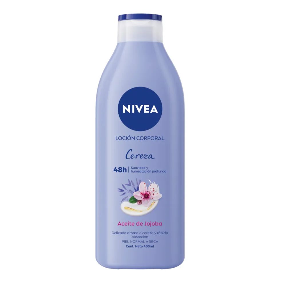 Loción Corporal Nivea Cereza Y Aceite De Jojoba 400 ml
