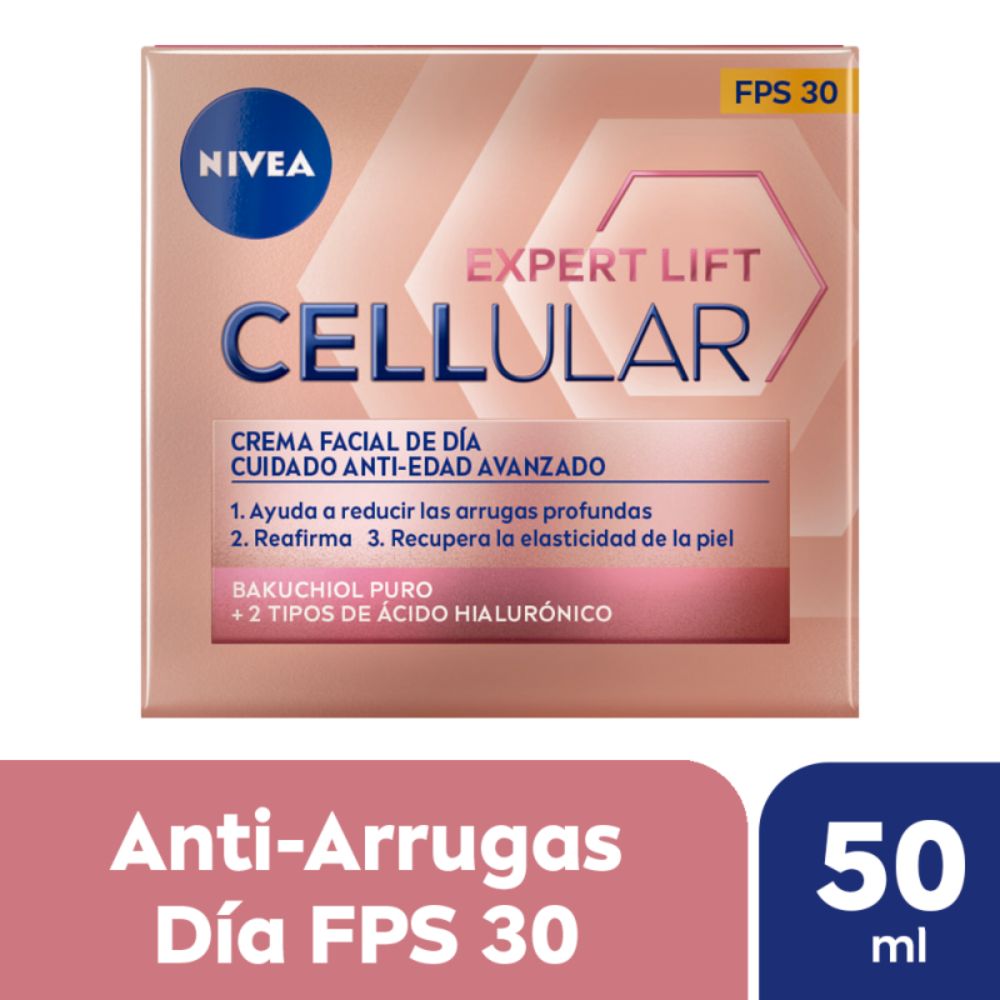 Crema Antiedad Nivea De Día Cellular Lift Expert Antiarrugas Fps 30 50 ml - Imagen 2