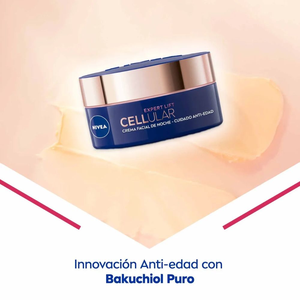 Crema Facial Nivea Antiedad De Noche Cellular Lift Expert Con Bakuchiol 50 ml - Imagen 3