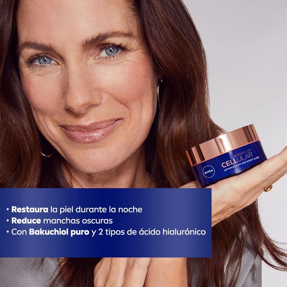 Crema Facial Nivea Antiedad De Noche Cellular Lift Expert Con Bakuchiol 50 ml - Imagen 4