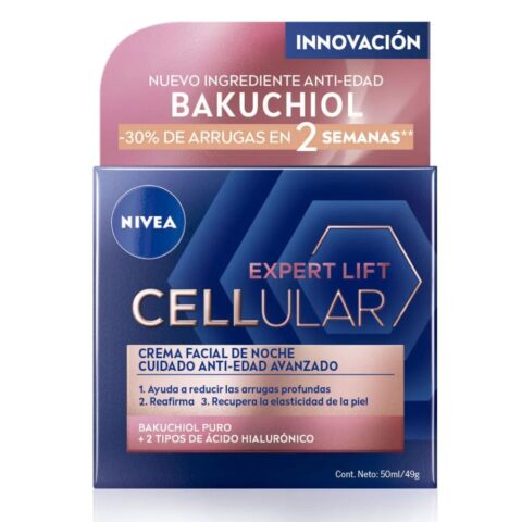 Crema Facial Nivea Antiedad De Noche Cellular Lift Expert Con Bakuchiol 50 ml