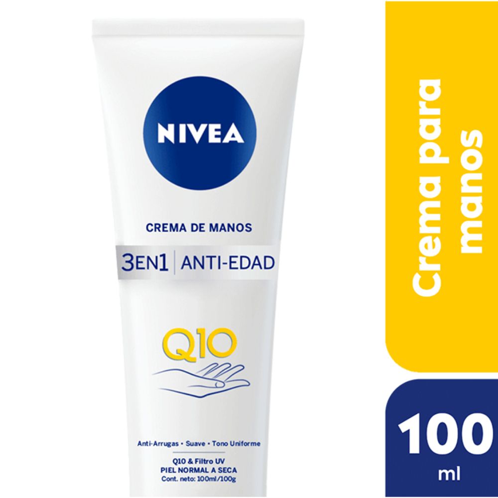 Crema de Manos Nivea Q10 Antiarrugas 3 en 1 100 ml - Imagen 2