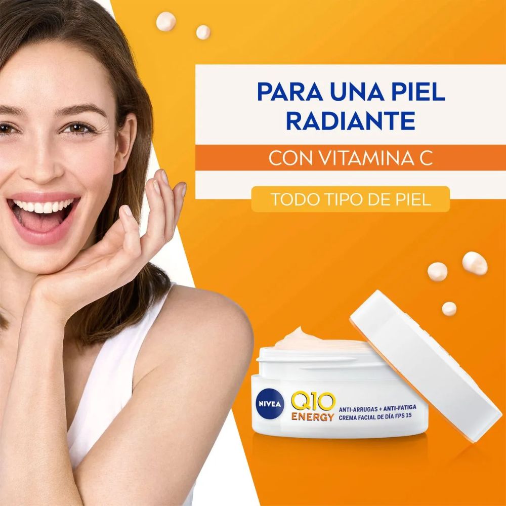 Crema Facial Nivea Antiarrugas Q10 Energy De Dia 50 ml - Imagen 3