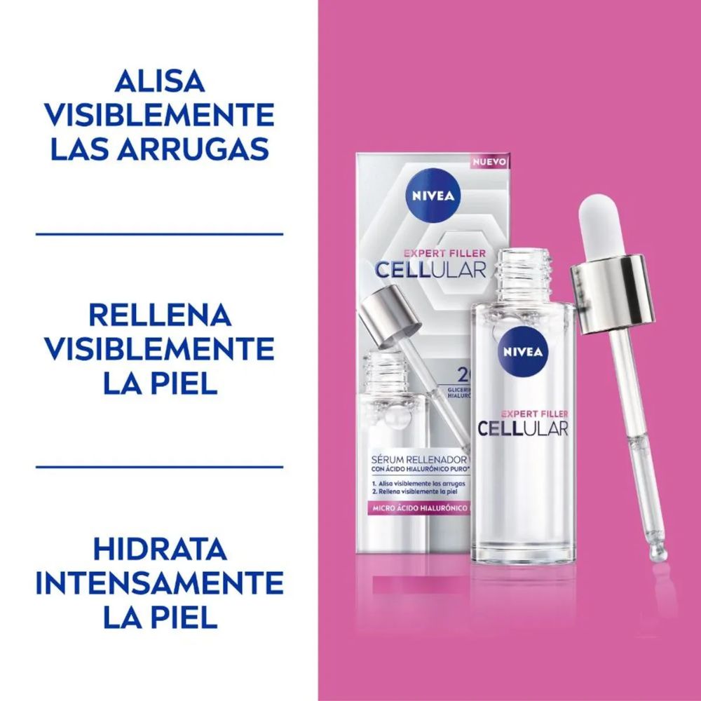 Sérum Rellenador Nivea Antiedad Cellular Expert Filler 30 ml - Imagen 6