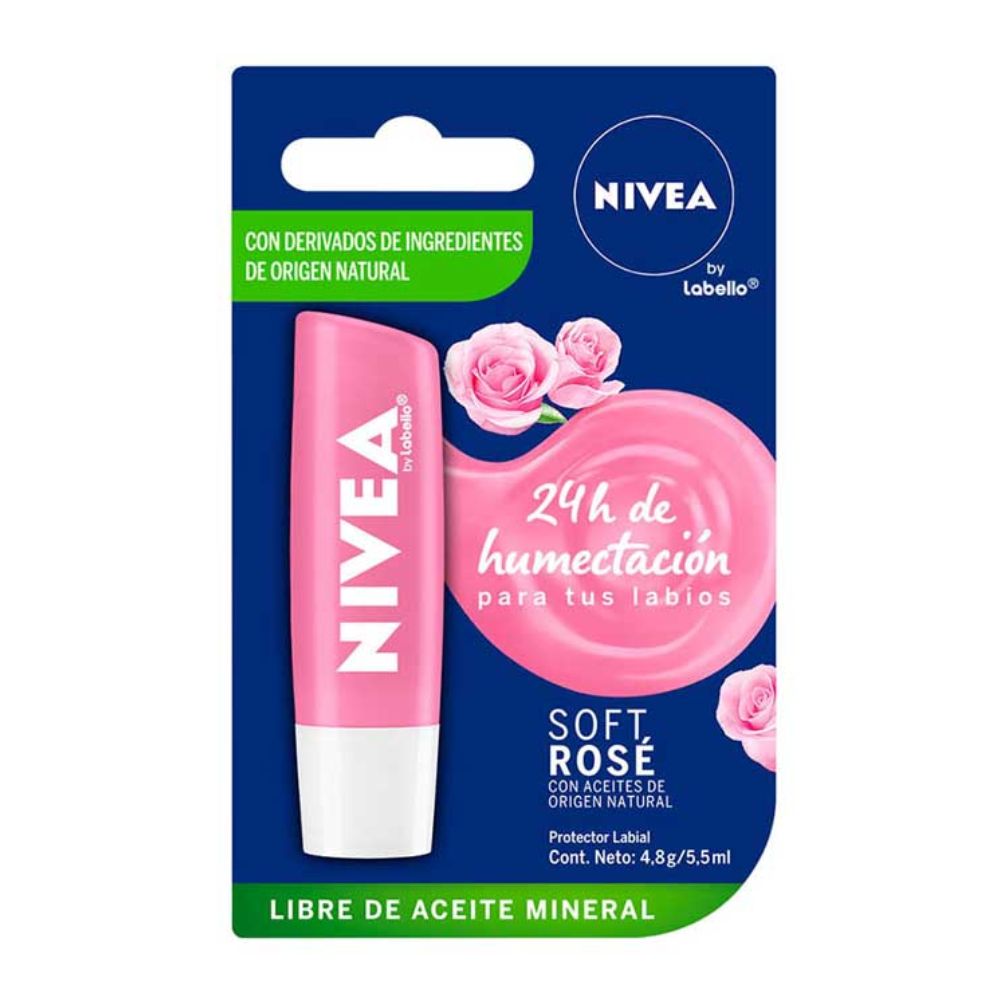 Protector Labial Nivea Soft Rose