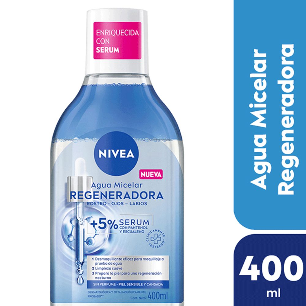 Agua Micelar Nivea Con Sérum Regeneradora 400 ml - Imagen 2